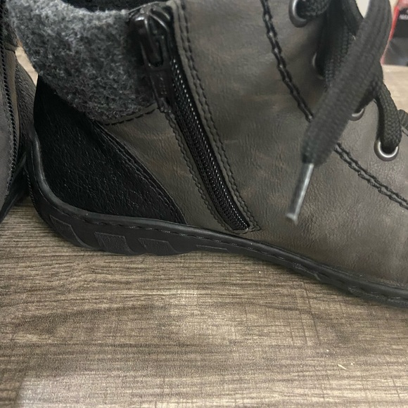 Rieker Gray and Black Ankle Boots - Picture 2 of 3